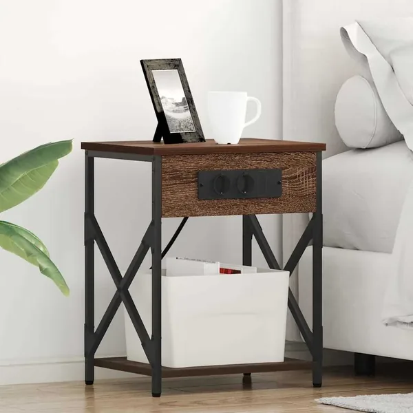 Cabinet de chevet Chêne brun 41 x 31 x 51 cm Bois d'ingénierie