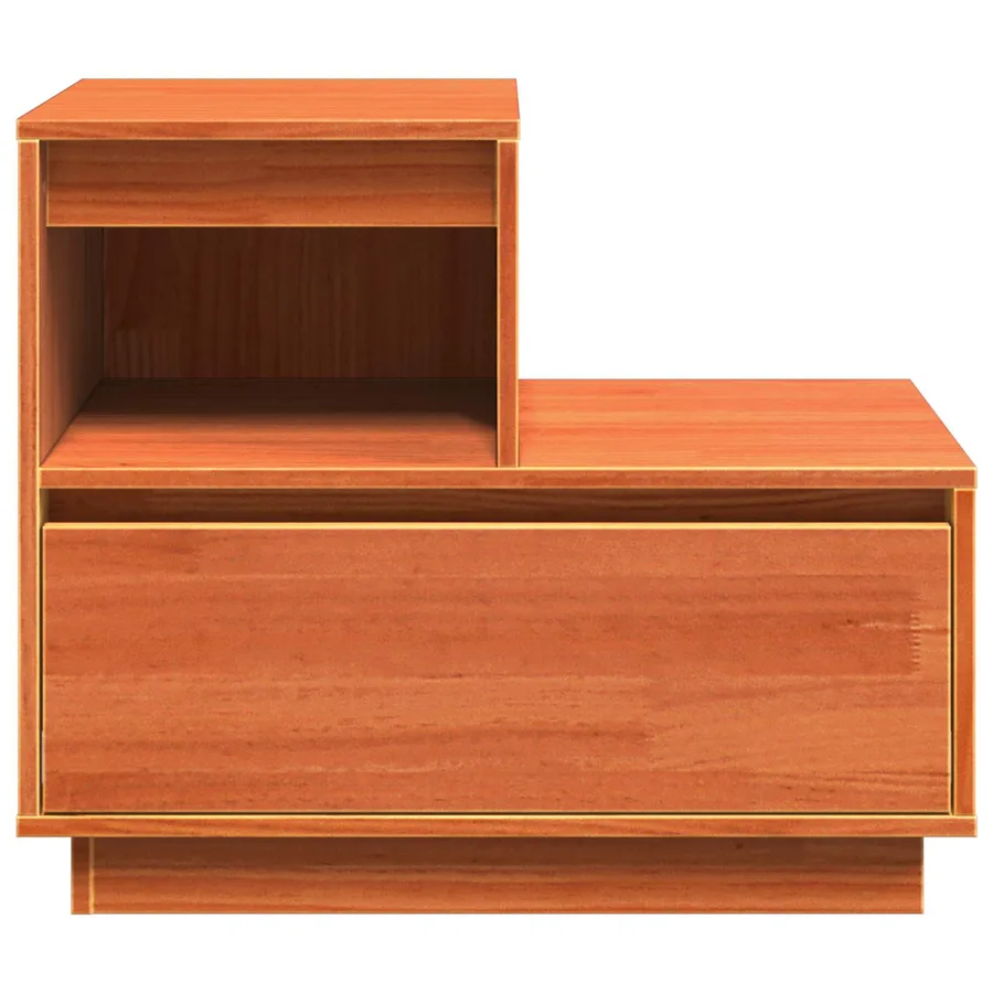 Cabinet de chevet Cire marron 60 x 34 x 51 cm Bois d'ingénierie - 6