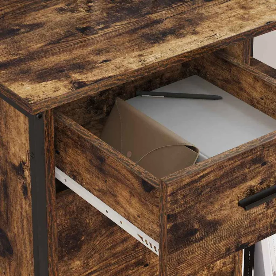 Cabinet avec Station de Charge Chêne fumé 76 x 41 x 72 cm - 4