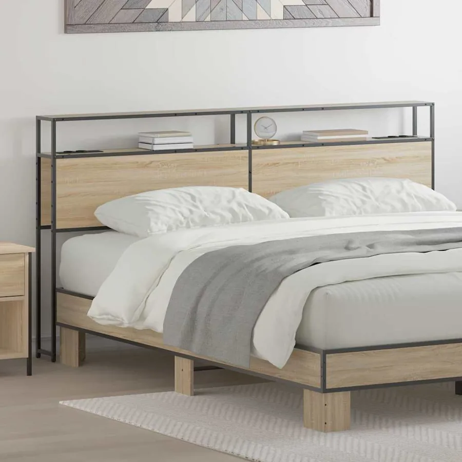 Tête de lit de rangement Chêne sonoma Bois d'ingénierie