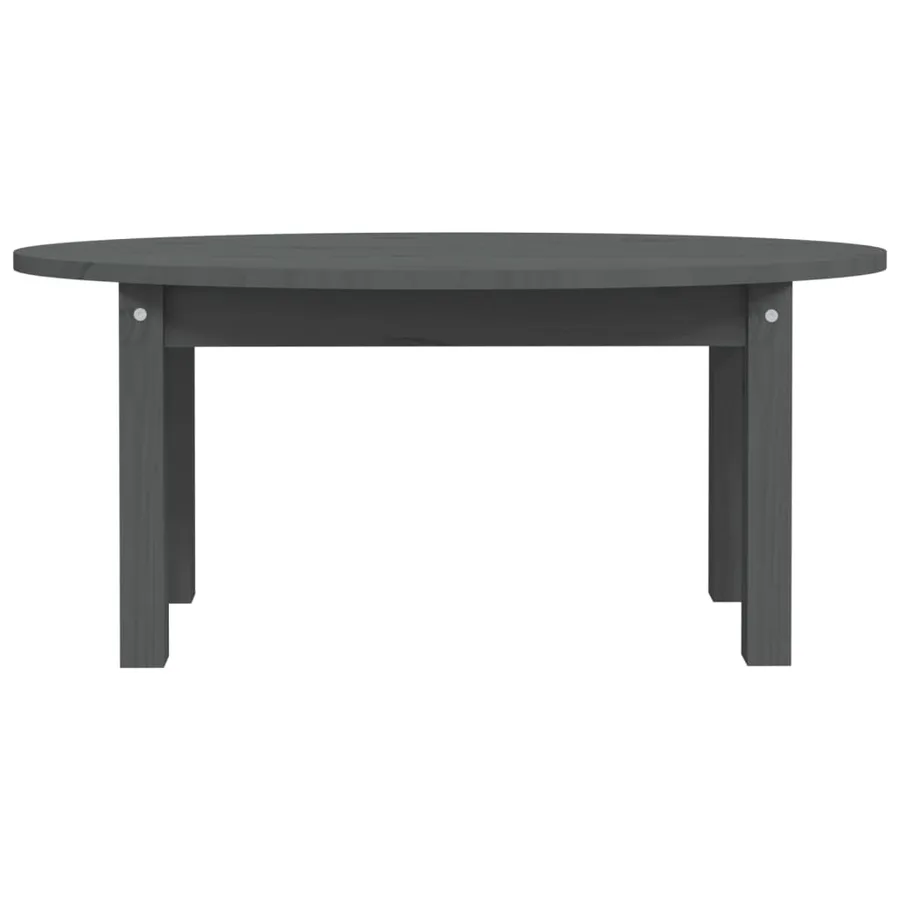 Table basse Gris 80x40x35 cm Bois massif de pin - 5