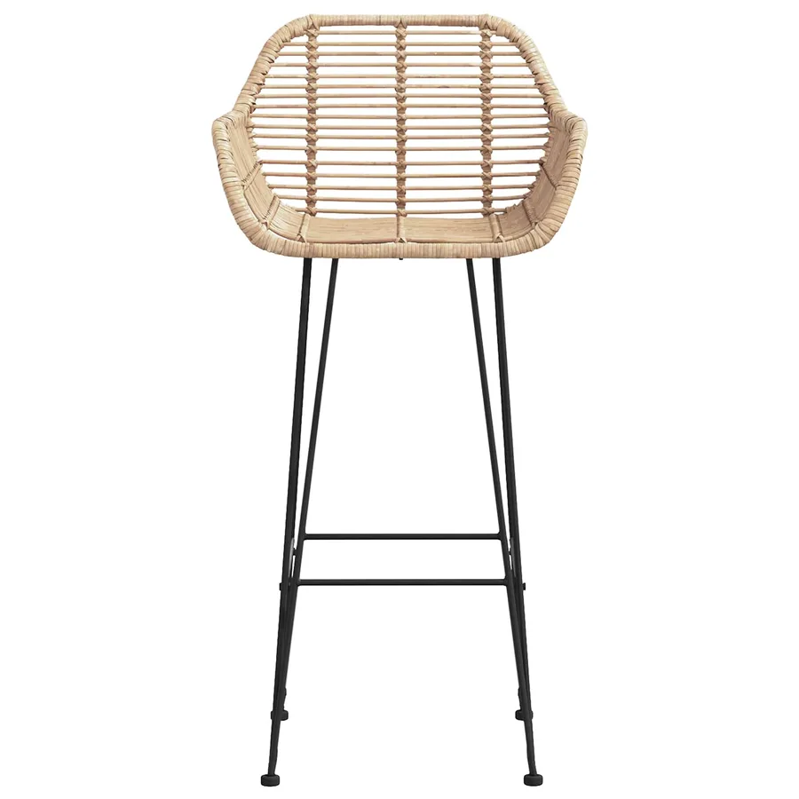 Chaise de bar 2 pcs 55 x 52 x 105 cm Rotin et métal - 5