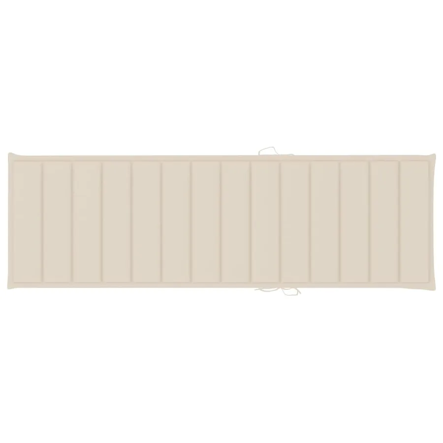 Chaise longue pliable avec coussin Bois d'acacia solide - 14