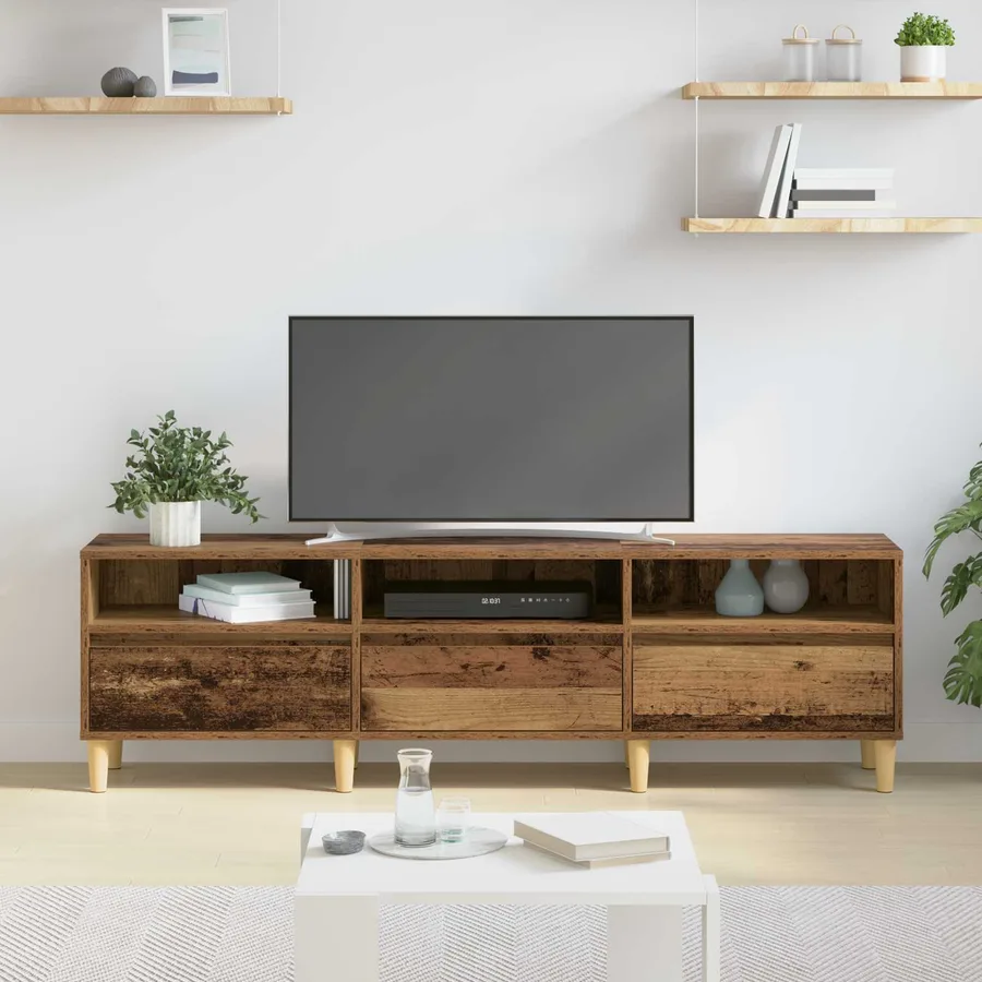 Meuble TV Bois Ancien 150 x 30 x 45 cm Bois d'ingénierie - 4