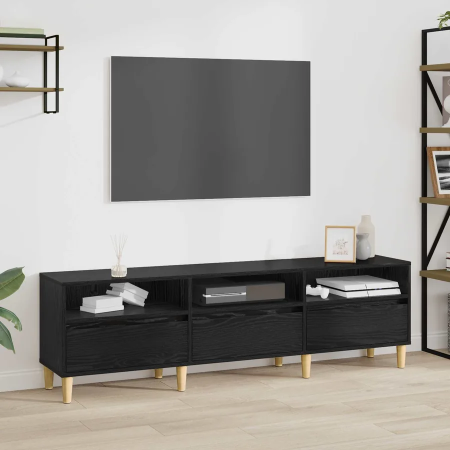 Meuble TV Chêne noir 150 x 30 x 45 cm Bois d'ingénierie
