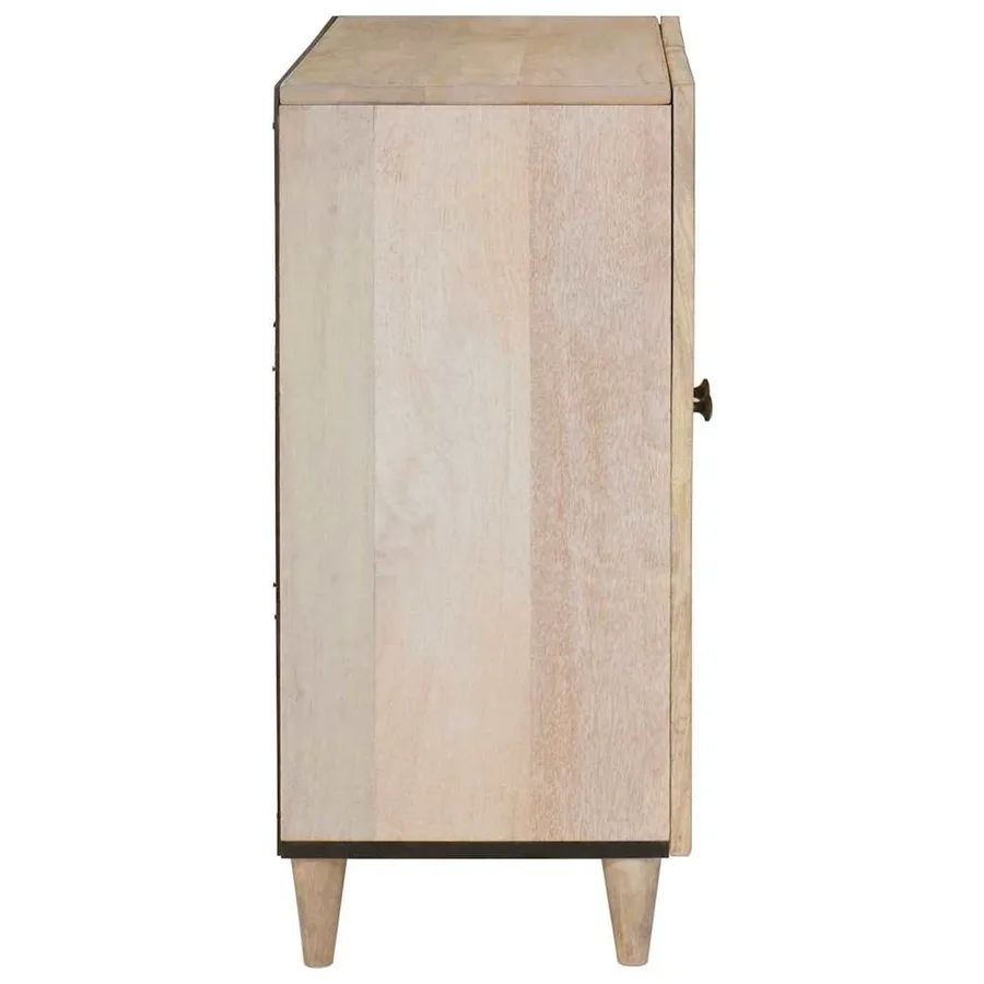 Buffet Blanc 60 x 33 x 75 cm bois de manguier massif - 4