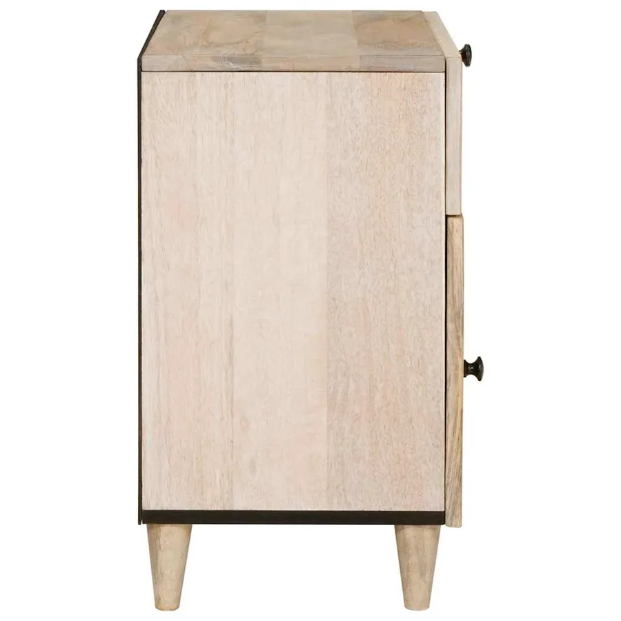 Table de chevet Blanc 50 x 33 x 60 cm Bois d'ingénierie - 4