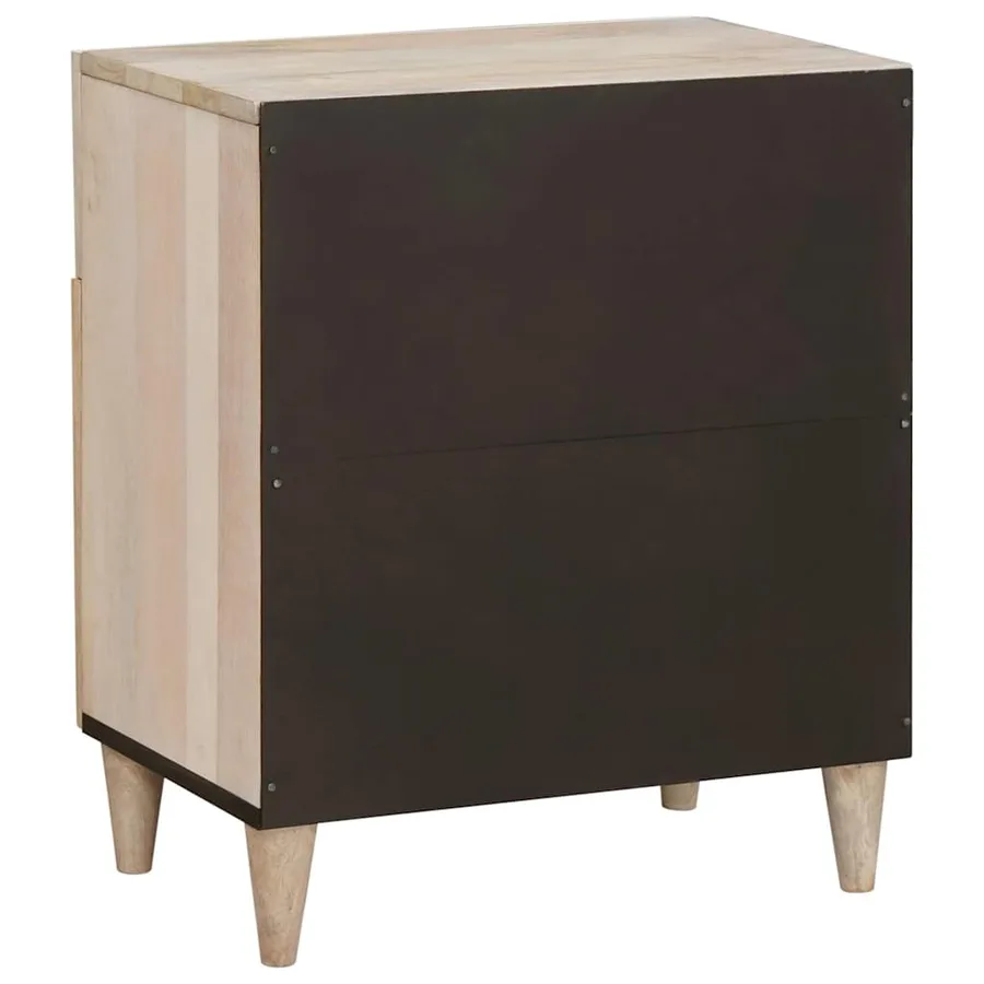 Table de chevet Blanc 50 x 33 x 60 cm Bois d'ingénierie - 5