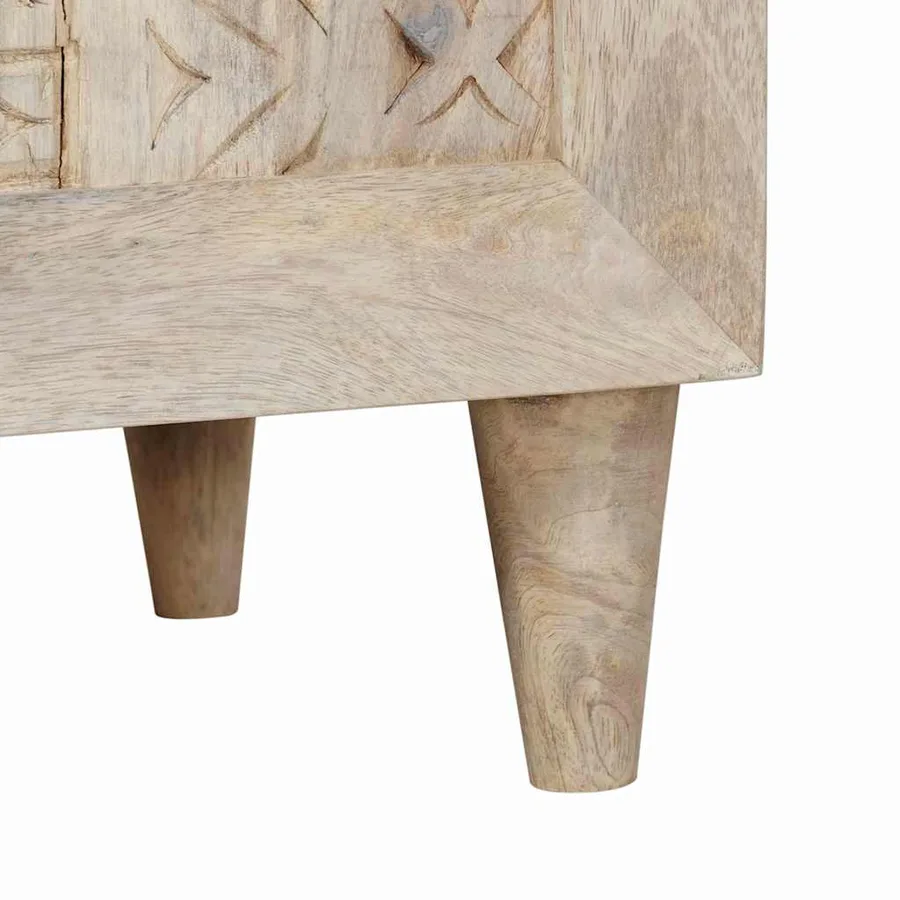 Table de chevet Blanc 50 x 33 x 60 cm Bois d'ingénierie - 8