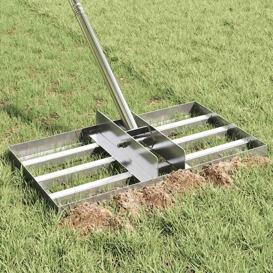 Râteau de nivellement de jardin Argenté Acier inoxydable - 3