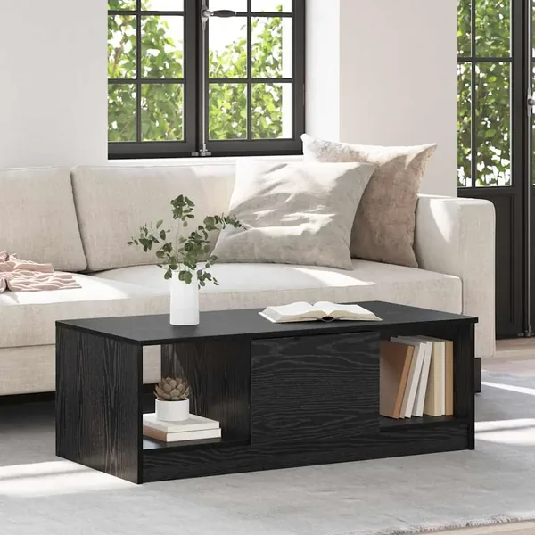 Table basse Chêne noir 102 x 50 x 36cm Bois d'ingénierie