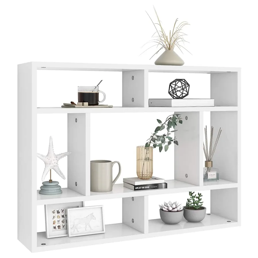 Étagère murale Blanc 75x16x55 cm Bois d’ingénierie - 3