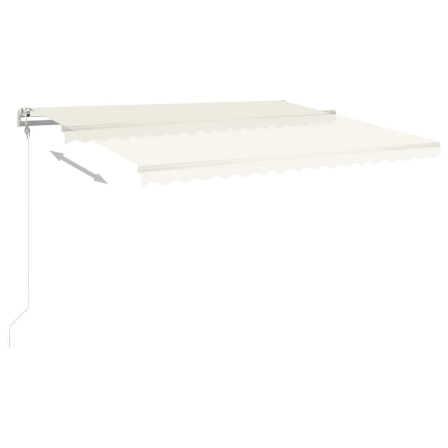 Auvent rétractable automatique 450x350 cm Crème - 3