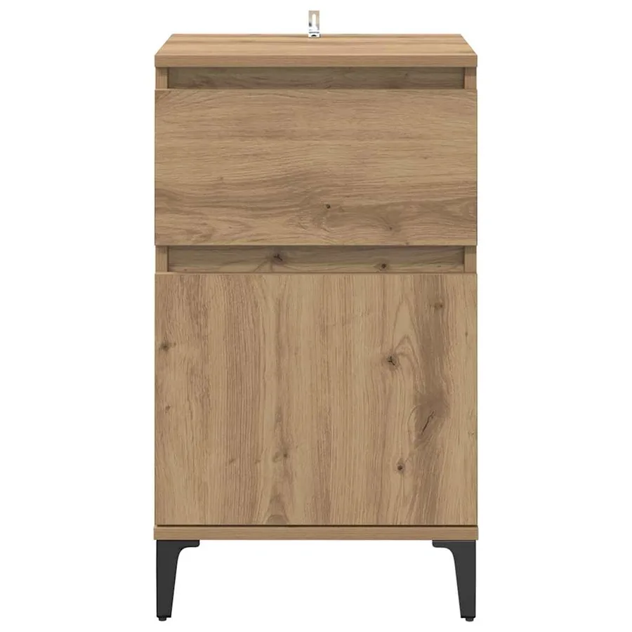 Cabinet de chevet 2 pc Chêne artisanal 40 x 35 x 70 cm - 7