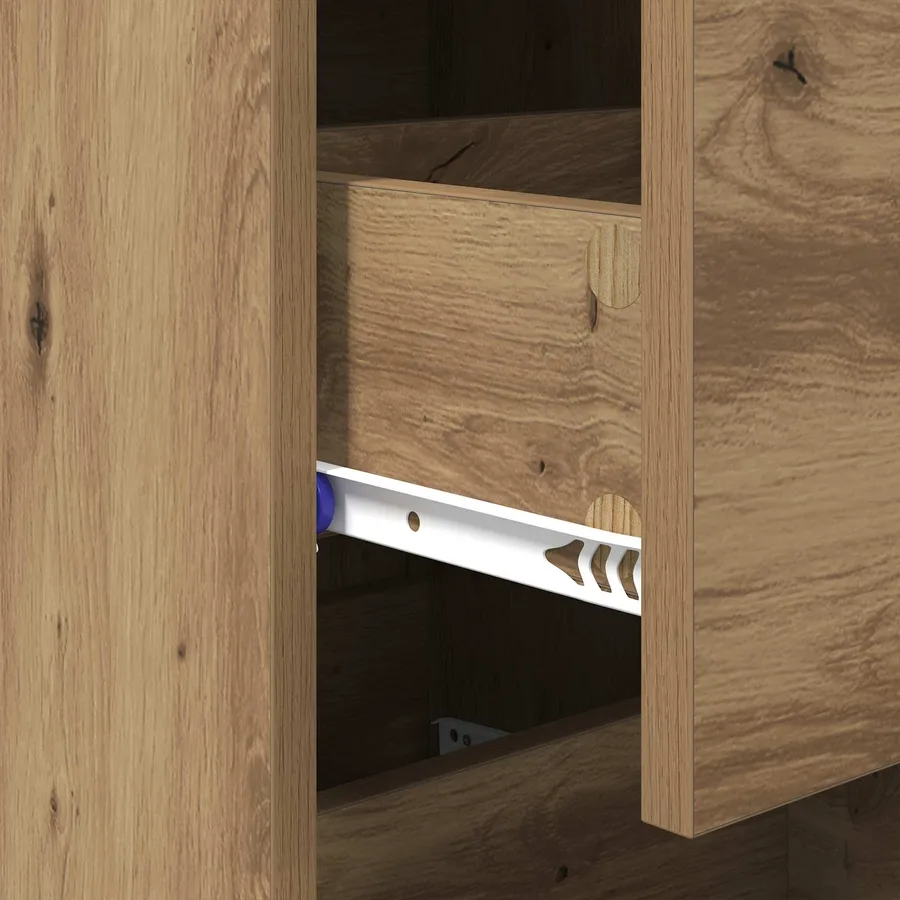 Buffet chêne artisanal 34,5 x 34 x 90 cm Bois d'ingénierie - 9