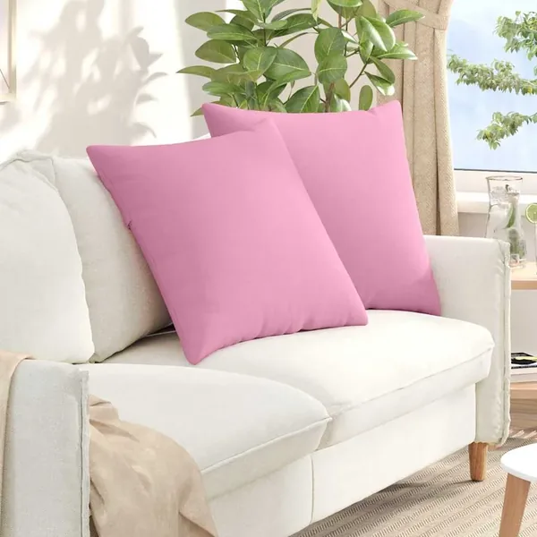 Coussins de canapé 2 pcs Rose 80 x 80 cm tissu