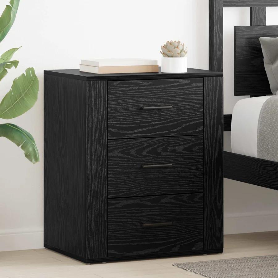 Cabinet de chevet Chêne noir 35 x 50 x 60 cm Bois d'ingénierie