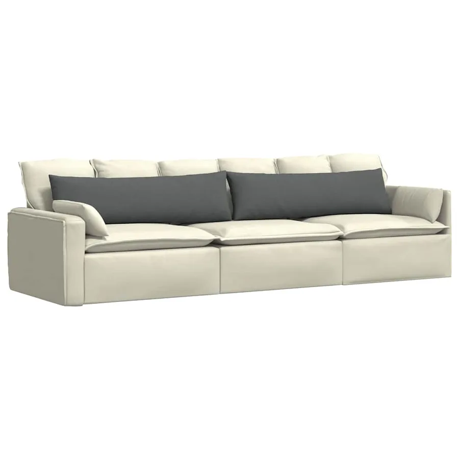 Coussins de canapé 2 pcs Gris foncé 145 x 40 cm tissu - 3