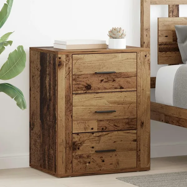 Cabinet de chevet Bois ancien 35 x 50 x 60 cm Bois d'ingénierie