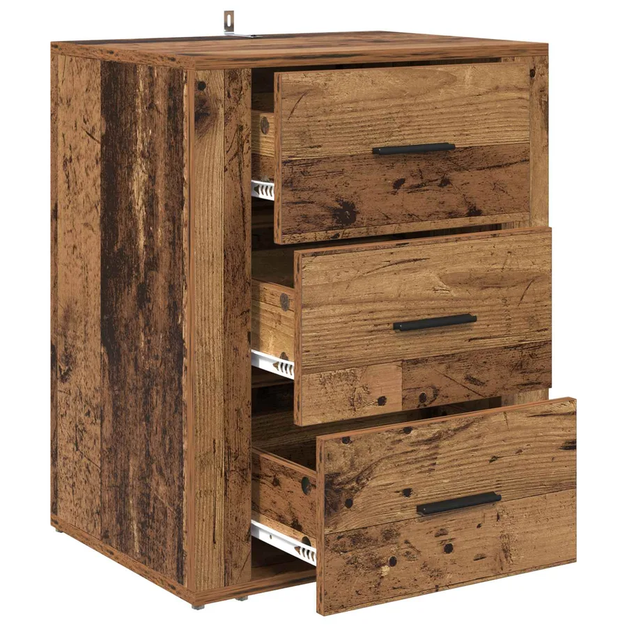 Cabinet de chevet Bois ancien 35 x 50 x 60 cm Bois d'ingénierie - 5