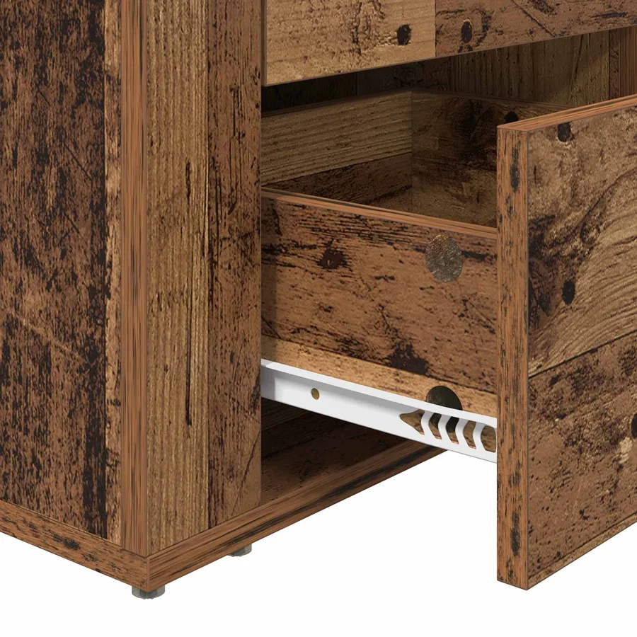 Cabinet de chevet Bois ancien 35 x 50 x 60 cm Bois d'ingénierie - 9