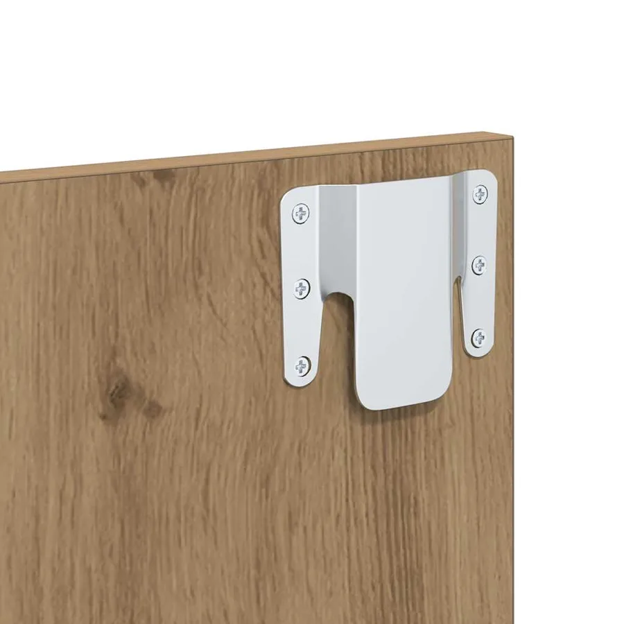 Cabinet de chevet mural avec tiroir 2 pcs Chêne artisanal - 10