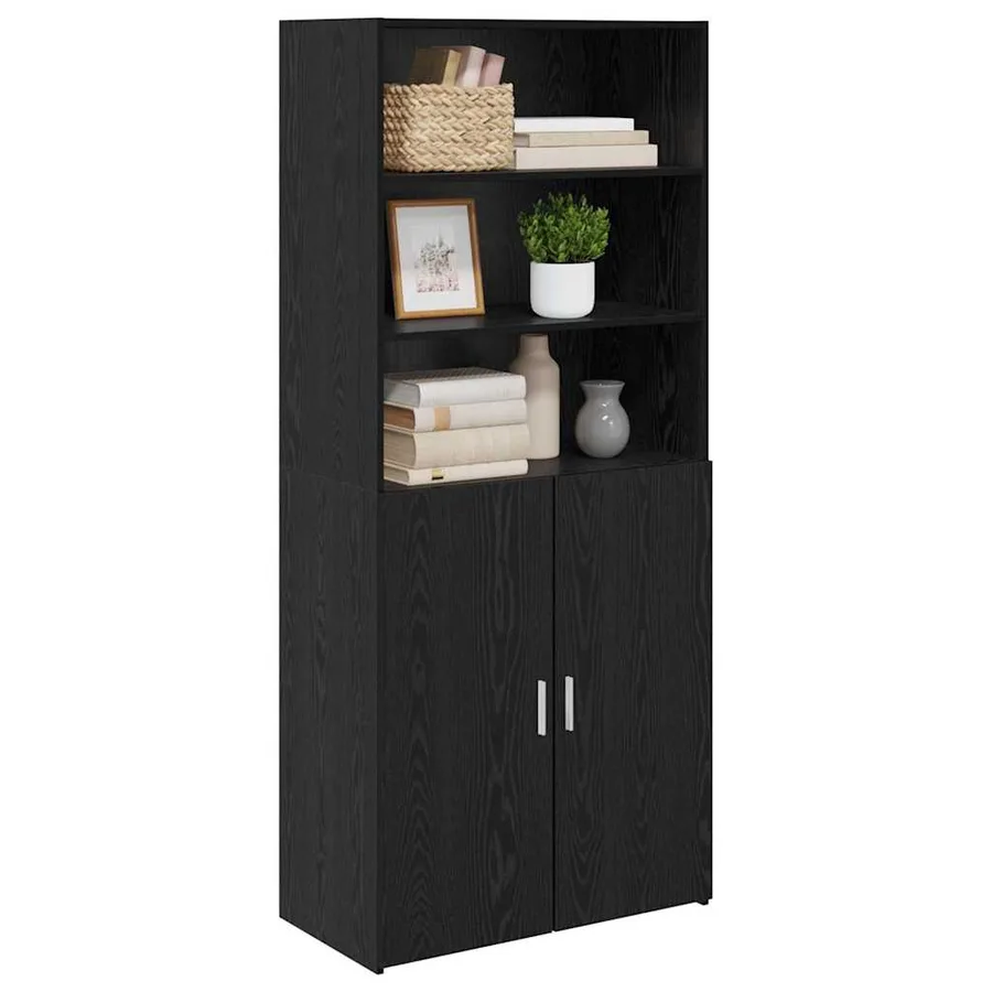 Haut Armoire Chêne noir 80 x 42,5 x 185 cm Bois d'ingénierie - 3