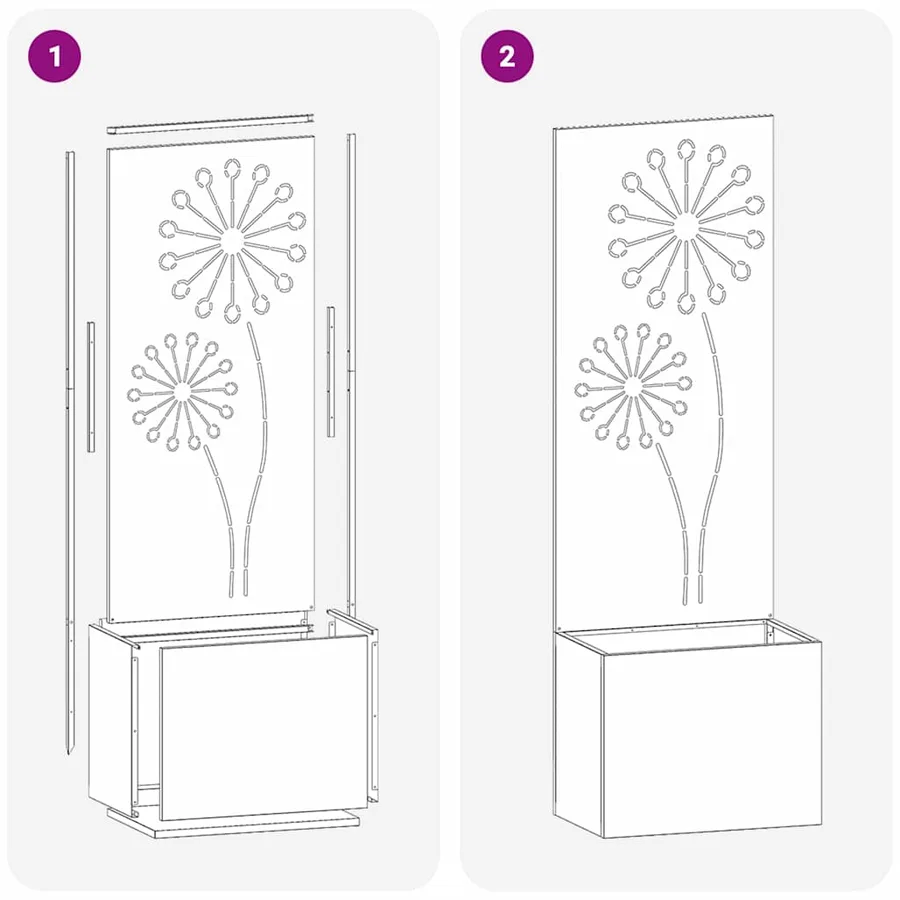 Écran de confidentialité de jardin Fretwork Noir 50 x 150 cm - 9