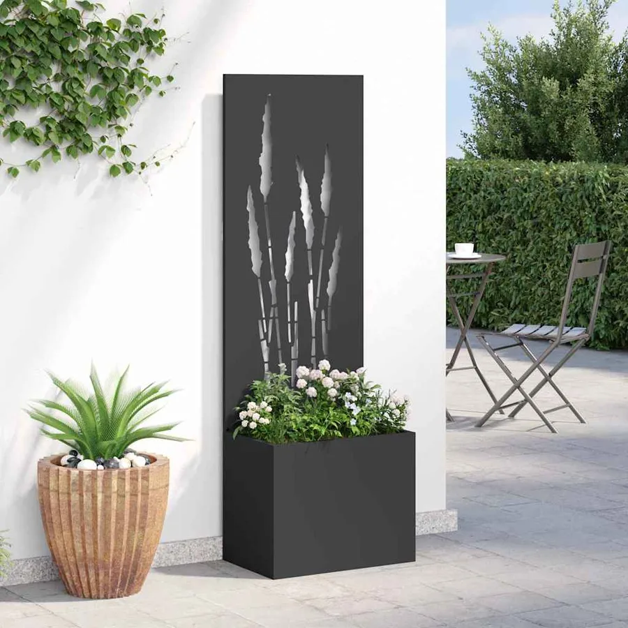 Écran de confidentialité de jardin Fretwork Noir 50 x 150 cm - 4