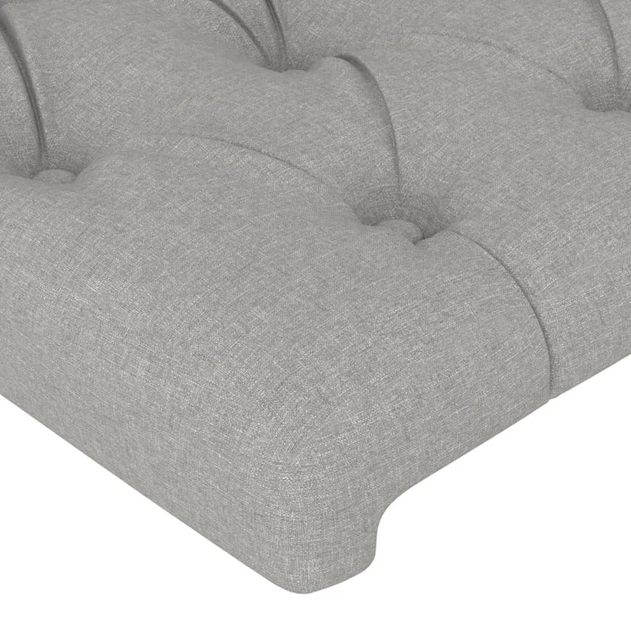 Tête de lit à LED Gris clair 103x16x118/128 cm Tissu - 5