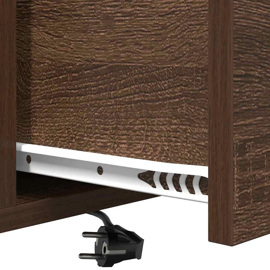 Cabinet de chevet avec tiroir 2 pcs Chêne brun 40 x 31 x 60 cm - 11