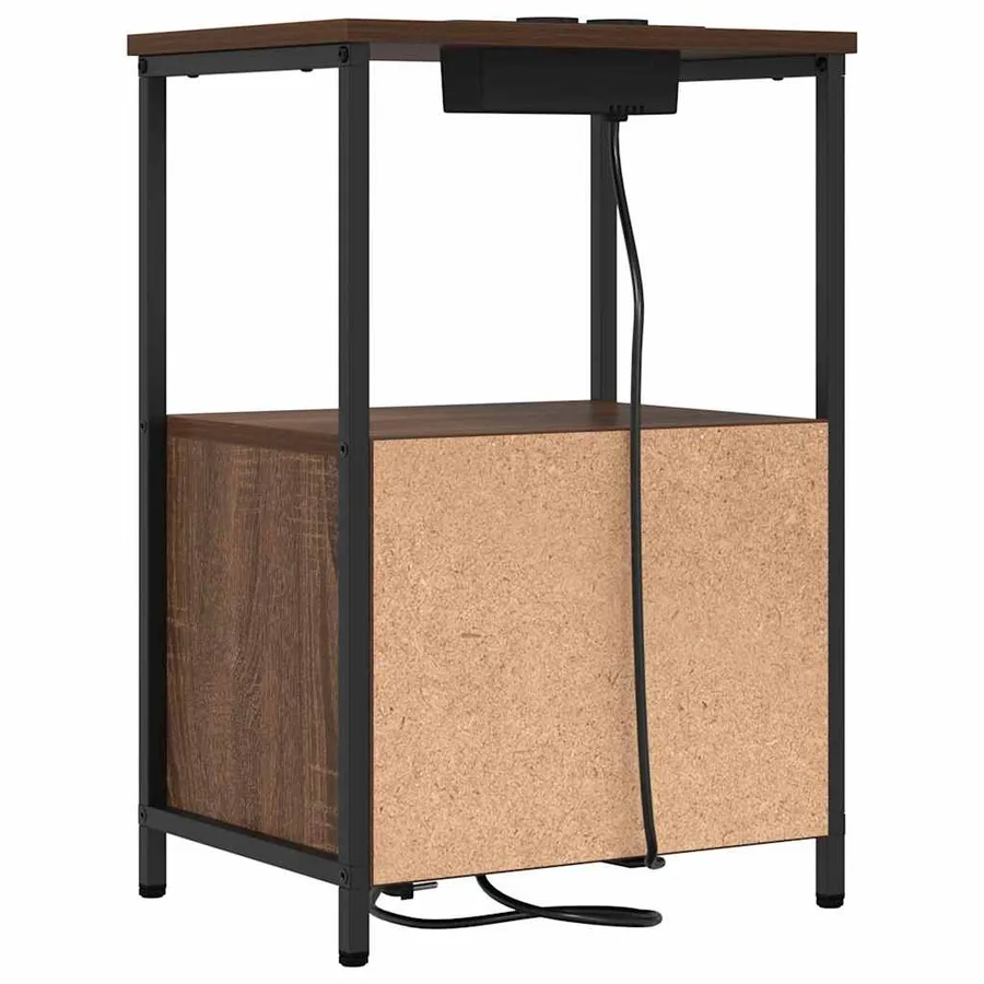 Cabinet de chevet avec tiroir 2 pcs Chêne brun 40 x 31 x 60 cm - 9