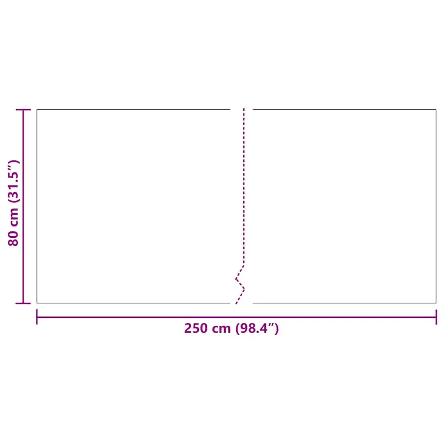 Tapis Couloir Anthracite 80 x 250 cm tissu - 8