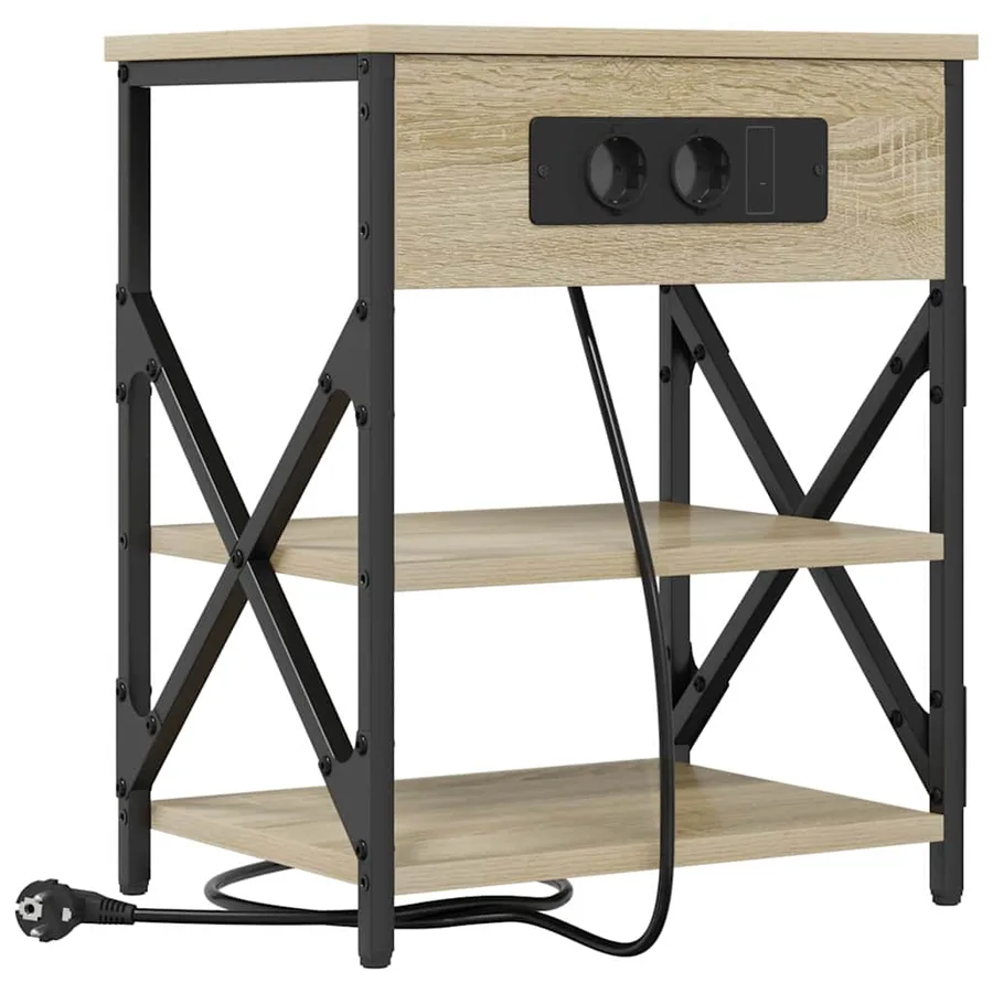 Cabinet de chevet 2 pcs Chêne Sonoma 41 x 31 x 51 cm - 5