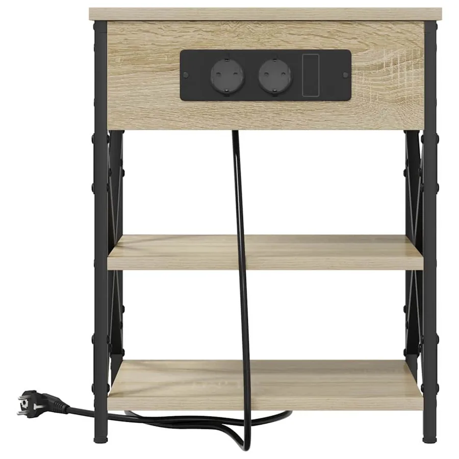 Cabinet de chevet 2 pcs Chêne Sonoma 41 x 31 x 51 cm - 6