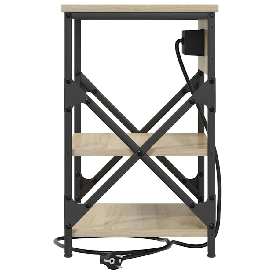 Cabinet de chevet 2 pcs Chêne Sonoma 41 x 31 x 51 cm - 7