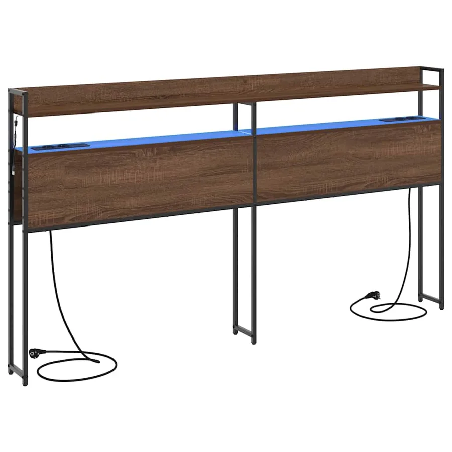 Tête de lit de rangement Chêne marron Bois d'ingénierie - 2