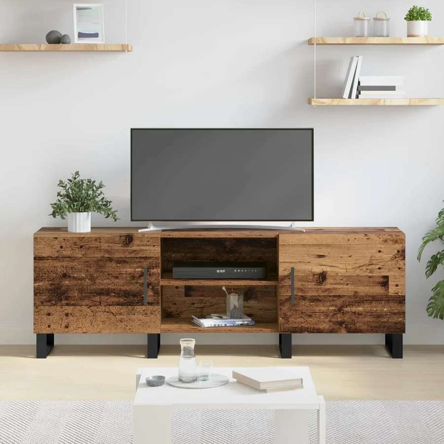 Meuble TV Bois Ancien 150 x 30 x 50 cm Bois d'ingénierie - 4