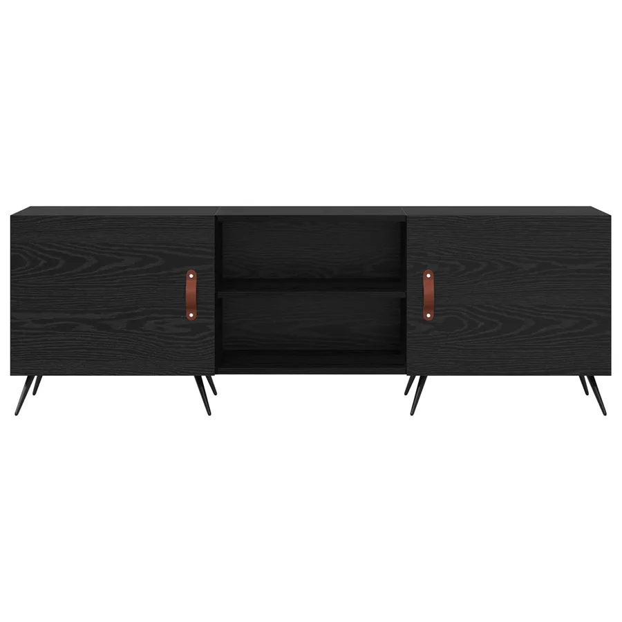 Meuble TV Chêne noir 150 x 30 x 50 cm Bois d'ingénierie - 6