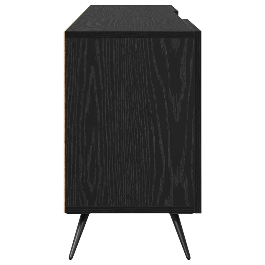 Meuble TV Chêne noir 150 x 30 x 50 cm Bois d'ingénierie - 7