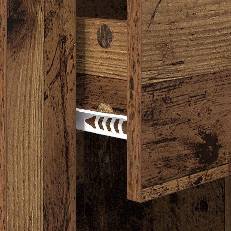 Cabinet de chevet Bois ancien 35 x 50 x 60 cm Bois d'ingénierie - 9