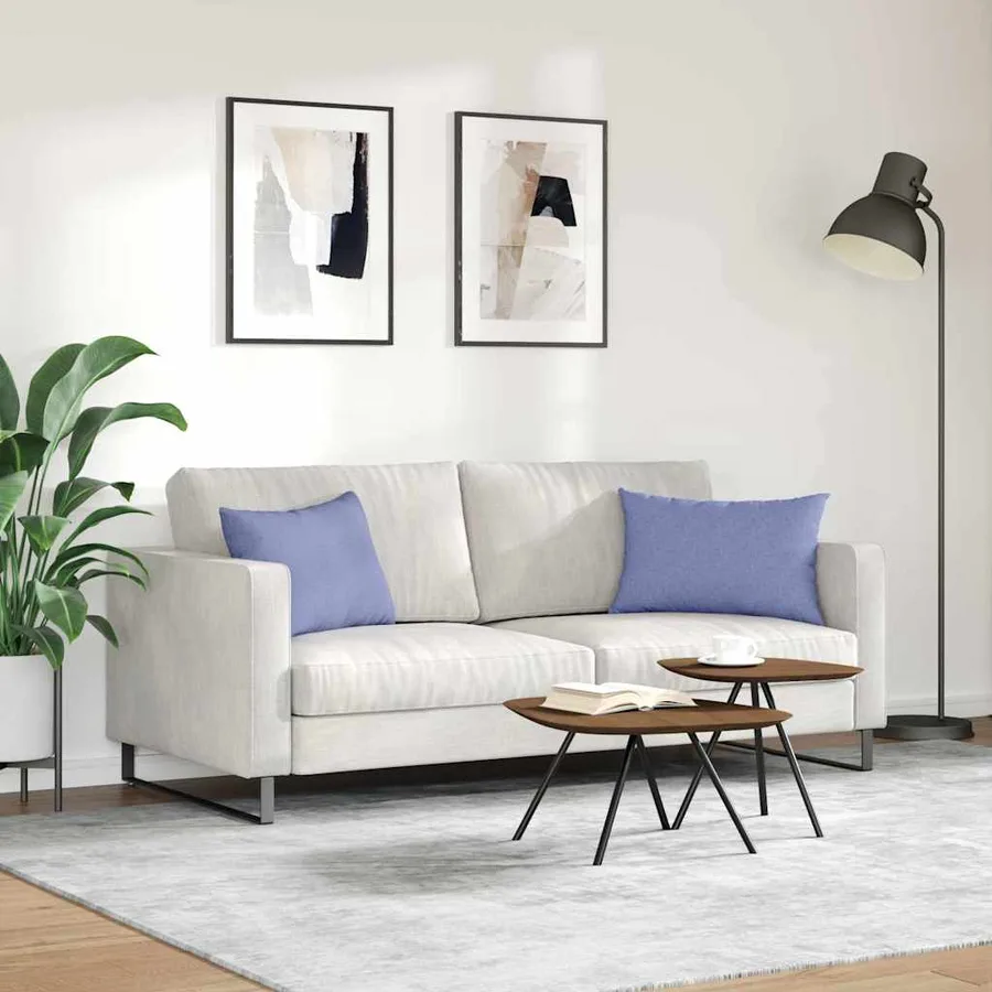 Coussins de canapé 2 pcs Bleu denim 60 x 40 cm tissu - 4