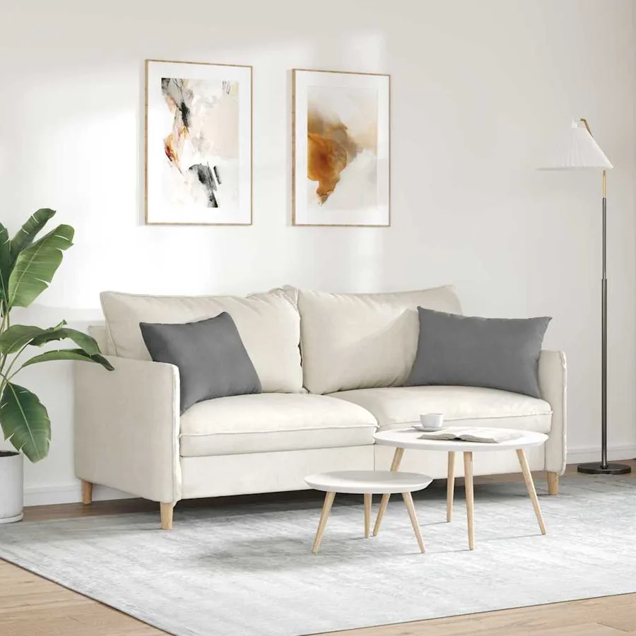 Coussins de canapé 2 pcs Gris foncé 60 x 40 cm tissu - 4