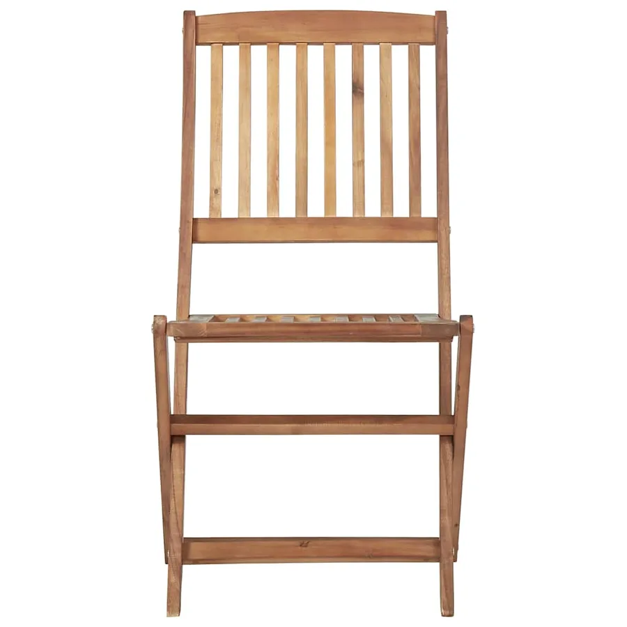 Chaises pliables d'extérieur lot de 4 Bois d'acacia solide - 3