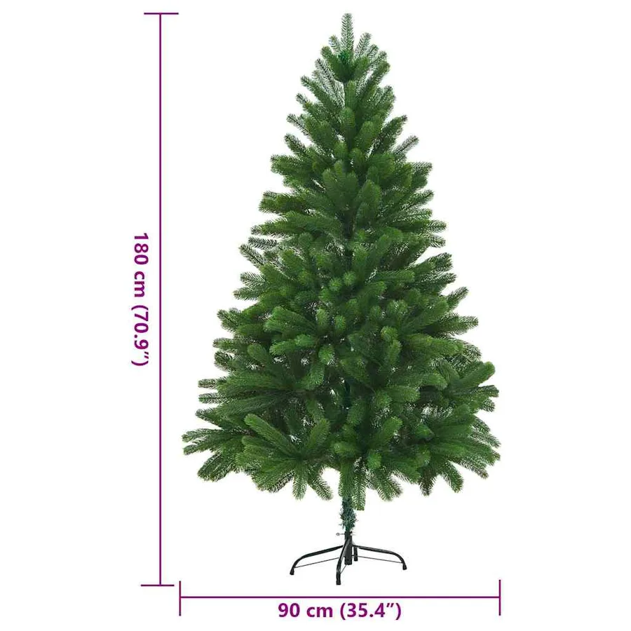 Sapin de Noël avec 300 LED avec support Vert 180 cm PE - 19