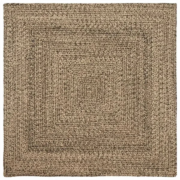 Tapis de surface Naturel et noir 160 x 160 cm Jute
