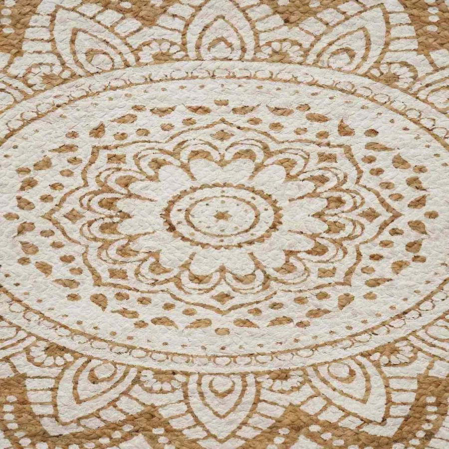 Tapis de surface Naturel avec impression blanche 152 x 245 cm - 2