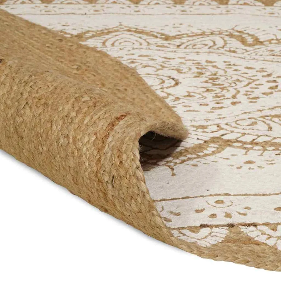Tapis de surface Naturel avec impression blanche 152 x 245 cm - 3