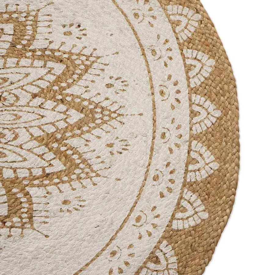 Tapis de surface Naturel avec impression blanche 152 x 245 cm - 4