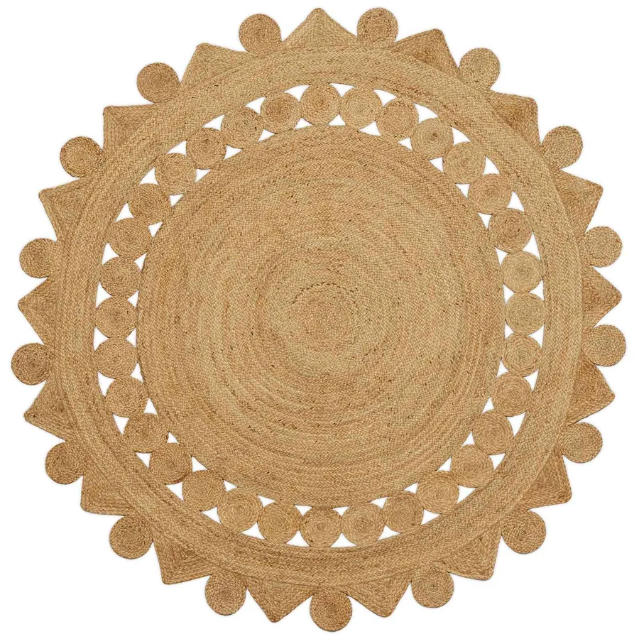 Tapis de surface Naturel Ø 210 cm Jute